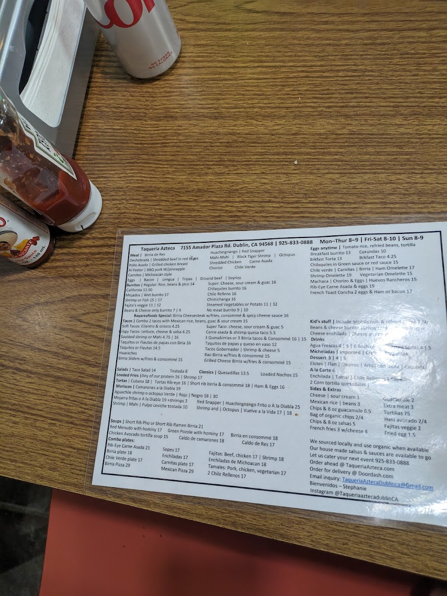 Taqueria Azteca Menu - Image 2