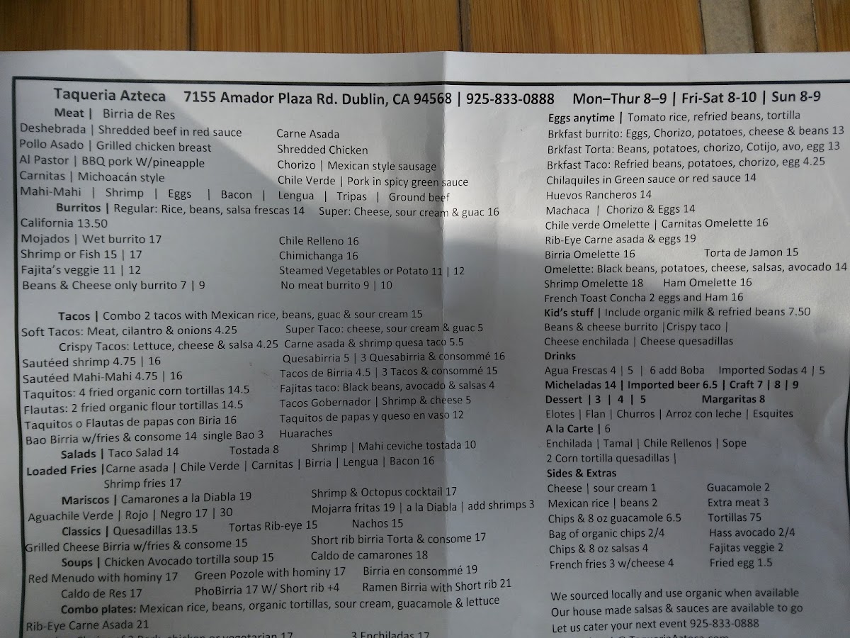 Taqueria Azteca Menu - Image 4